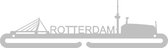 Luxe Rotterdam Medaillehanger RVS (35cm breed) - Nederlands product - incl. cadeauverpakking - sportcadeau - topkado - medalhanger - medailles - marathon - muurdecoratie
