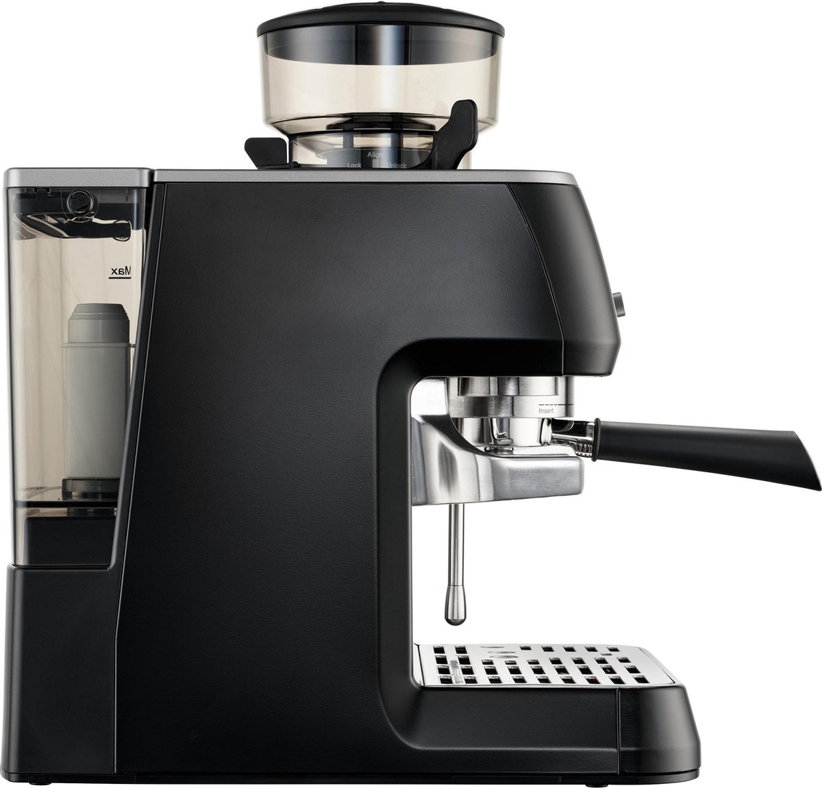 Afbeelding 2 van Solis Grind & Infuse Perfetta 1019 Espressomachine - Pistonmachine - Koffiemachine met Bonen - Zwart