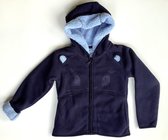 Emoi by Emonite fleece vest - met teddy voering - poes - donkerblauw - maat 104