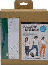 Legging in a box Groen - Compleet naaipatroon + stof - Knip & Editex