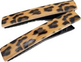 Haarspelden panter print Bruin-haarschuifjes - haarclips leopard print -haaraccessoire voor volwassenen -meisje - kind-  2 stuks- Kerstcadeau| Kerstavond cadeau