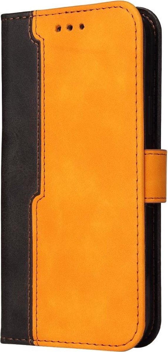 Oranje bookcase voor Samsung Galaxy A32 met draagkoord in PU leder
