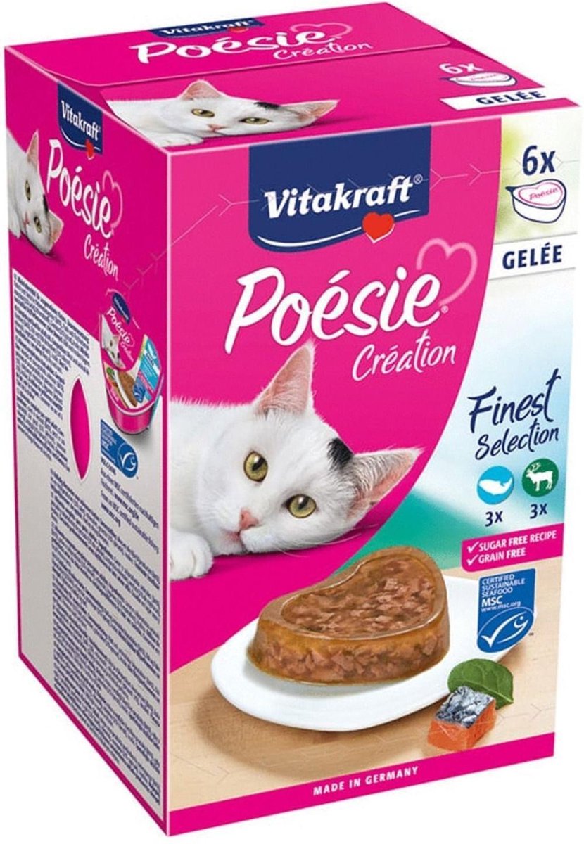 Vitakraft Poesie Multipack Gelei | 6x85 g,zalm wild
