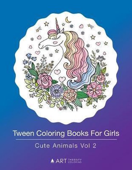 Tween Coloring Books For Girls Cute Animals Vol 2, Art Therapy