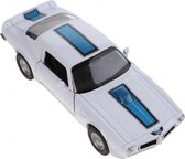 schaalmodel Pontiac 1972 Firebird 1:34 wit 11 cm