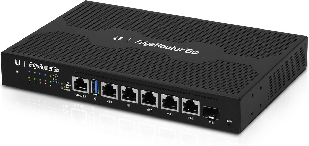 Ubiquiti Networks EdgeRouter 6P bedrade router Gigabit Ethernet Zwart