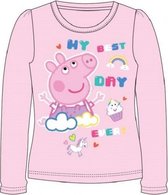 Peppa Pig shirt - lichtroze - Peppa Big longsleeve - maat 92