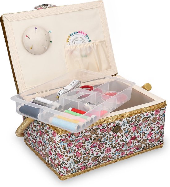 Boîte de rangement pour boîte à Navaris avec accessoires - Ensemble de  couture... | bol.com
