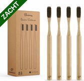 Bamboozy Bamboe Tandenborstel met Bamboe Houtskool 4 Stuks - Zacht