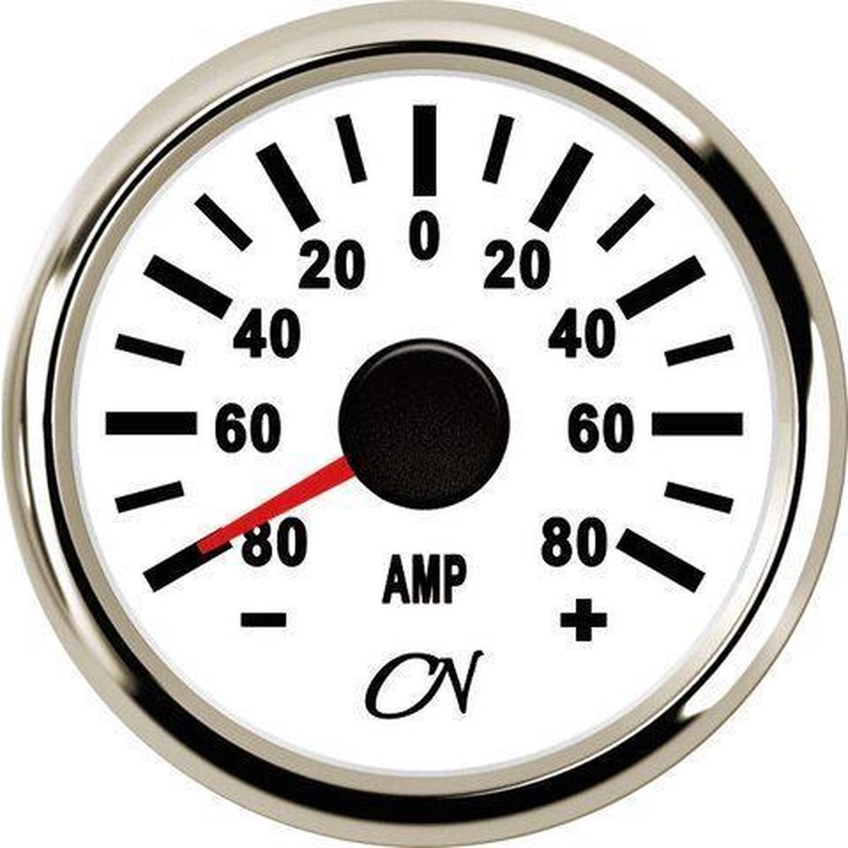 CN witte Ampèremeter Ø52mm 8-32V