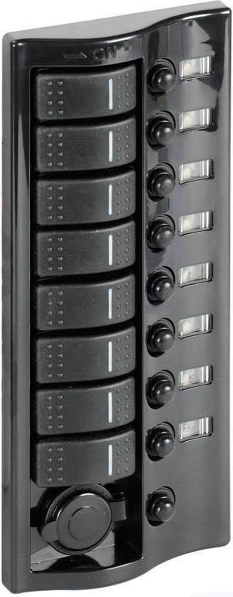 Osculati 12V 8-voudig Schakelpaneel 280x115mm