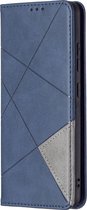 Samsung Galaxy A32 4G Hoesje - Mobigear - Rhombus Slim Serie - Kunstlederen Bookcase - Blauw - Hoesje Geschikt Voor Samsung Galaxy A32 4G