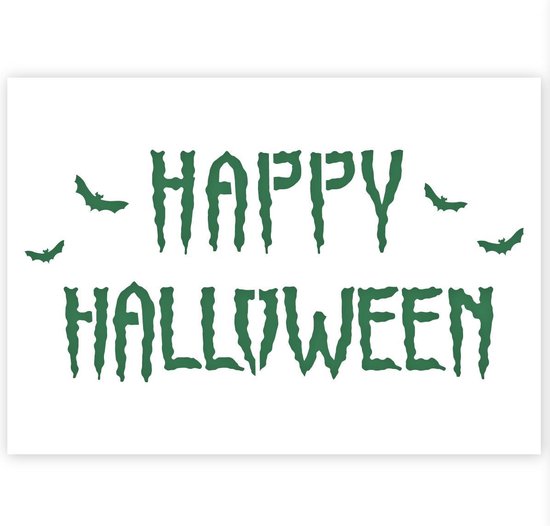 Het is goedkoop gebaar resterend QBIX Happy Halloween Sjabloon A4 Formaat Kunststof - Uitsnede 22.5cm breed  | bol.com