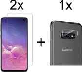 Beschermglas Samsung S10E Screenprotector 2 stuks - Samsung Galaxy S10E Screenprotector - Samsung S10E Screen Protector Camera - 1 stuk