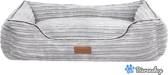 Dog's Lifestyle hondenbed supersoft rib grijs 110cm