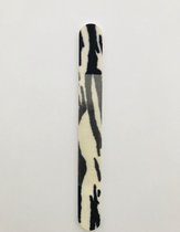 Nagelvijl - Witte Tijger Print - 17,8 cm. lang - Wit/Zwart - 1 stuks