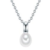 Valero Pearls damesketting 925 zilveren zoet water parel One Size Zilver 32018592