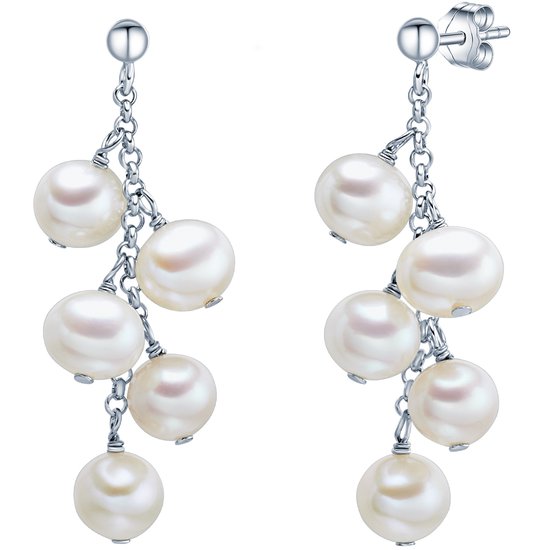 Foto: Valero pearls valero pearls parel oorstekers sterling zilver gekweekte zoetwaterparels wit