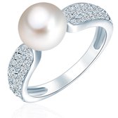 Valero Pearls Valero Pearls Parel ring Sterling zilver Gekweekte zoetwaterparels wit