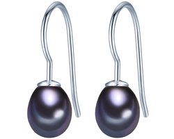 Valero Pearls Parel oorbellen Sterling zilver Gekweekte zoetwaterparels blauw