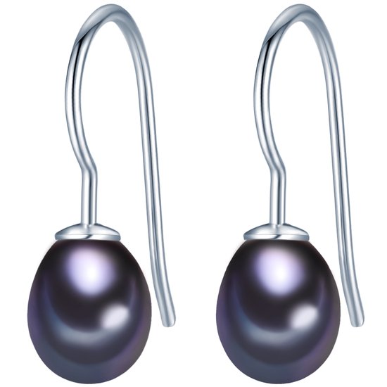 Orecchini A Cerchio Valero Pearls In Argento 925 Con Perle D'Acqua Dolce – Creole Eleganti Da Donna, Regalo Ideale