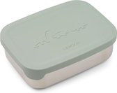 Liewood Nina XL Lunchbox - Dino Dusty Mint - RVS - Silicone