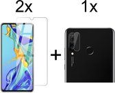 Beschermglas Huawei P30 Lite Screenprotector 2 stuks - Huawei P30 Lite Screenprotector - Huawei P30 Lite Screen Protector Camera - 1 stuk