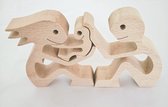 houten beeld-ouders-baby-geboorte-kado