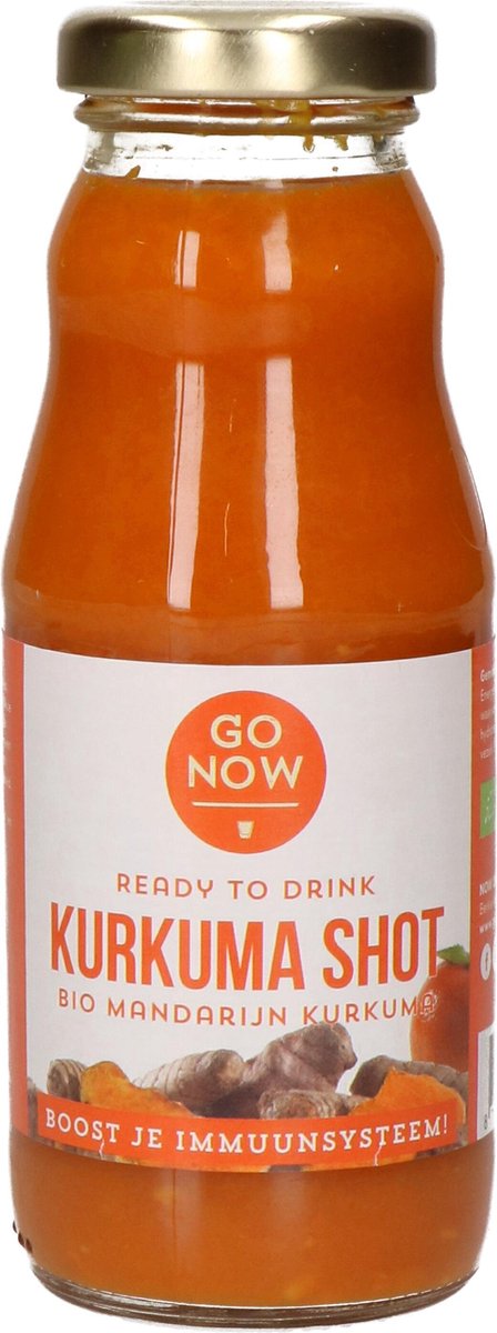 Go Now Mandarijn - Kurkuma 200ml - Kurkumashot - Kurkuma Shot - Kurkumasap - Kurkuma Boost