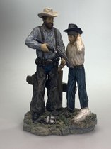 Native American Cowboy en zoon