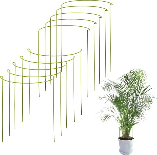 Plantensteun - Plantenstandaard - Plantenstok - Halfrond - 25x40 cm - Groen - 10 Stuks