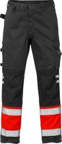 Fristads Hi Vis Broek Klasse 1 2032 Plu - Hi-Vis rood/zwart - C152