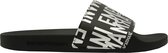 Emporio Armani Slippers - Maat 39 - Mannen - Zwart - Zilver