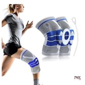 Knie brace sport met extra bescherming - Knee sleeve - Kniebeschermers - Knieband - Knee support  - Knie bandage - Sportbrace - Compressie brace - Maat L - Mannen en vrouwen