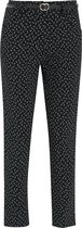 Cassis - Female - Broek met korenaarmotief  - Zwart