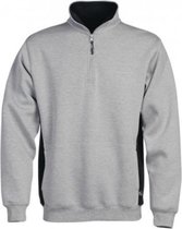 Fristads Sweatshirt Met Korte Ritssluiting 1705 Df - Lichtgrijs - XL