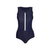 Dames lycra swimsuit XL blauw