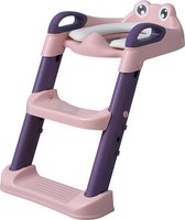 D'AZ® - Wc Verkleiner met Trapje - Toilettrainer - Wc Opstapje - Wc Trainer - met Handvat - Toilet opstapje - Potje peuter - Toiletverkleiner - Roze & Paars