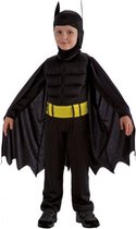 Carnival Toys Verkleedpak batman junior textiel zwart Mt 126 4-delig