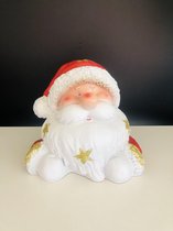 Kerstman #10 - 28 cm - polyester - glitters - polyresin - polystone - kunststof - decoratiefiguur - interieur en tuin - geschikt voor binnen en buiten - cadeau - geschenk - kerstcollectie - kerstman - kerstdecoratie - kerstfiguur