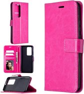 Portemonnee Book Case Hoesje Geschikt voor: Oppo Find X3 Lite - roze
