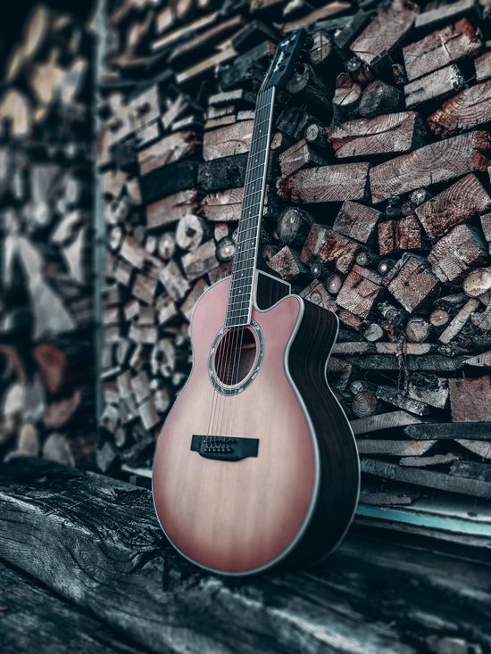 Bullfighter D4019 HS mooie western folkgitaar uit walnotenhout! Honeyburst, met cutaway