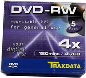 Traxdata DVD-RW 5pk