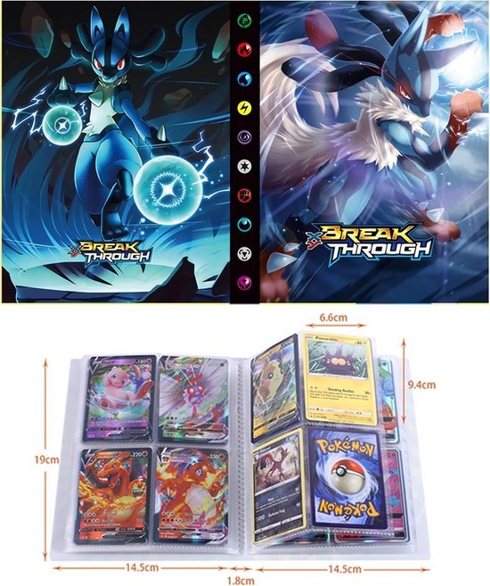 POKÉMON VERZAMELMAP 2021 240 KAARTEN IN COLLECTIE BOEK GAME KARAKTER MAP IN 17...