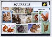 Eekhoorns – Luxe postzegel pakket (A6 formaat) : collectie van verschillende postzegels van eekhoorns – kan als ansichtkaart in een A6 envelop - authentiek cadeau - kado tip - gesc