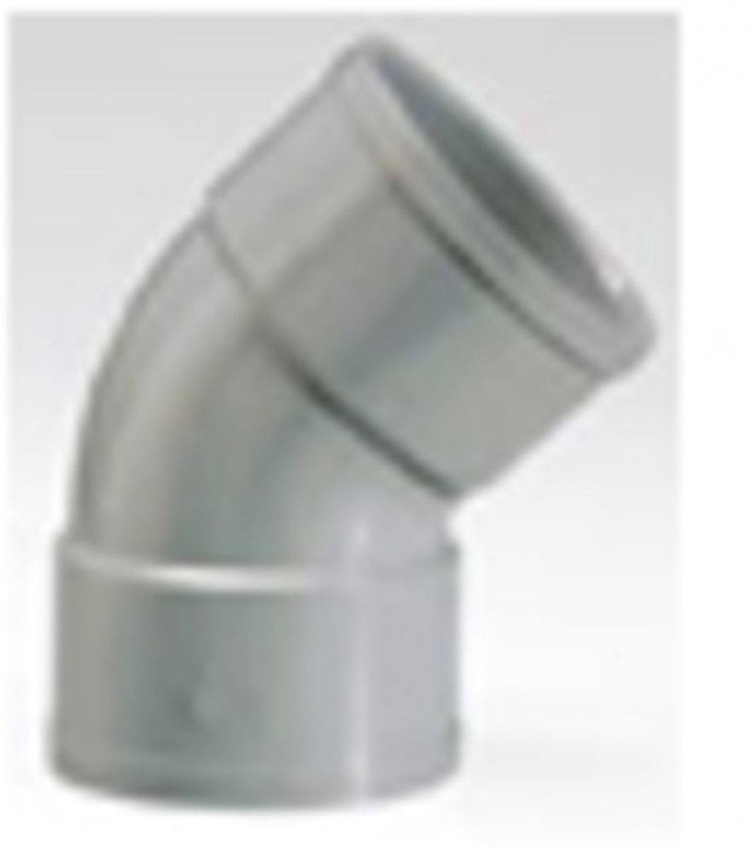Nicolle/ Jimten/ Redi Pvc Afvoerbocht 45Gr. Mof/Mof Grijs 50Mm