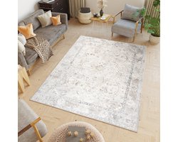 Tapiso Valley Vloerkleed Tapijten Woonkamer Beige Vintage Maat- 140x200