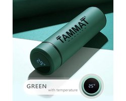 foto van Slimme Thermosfles met LCD temperatuur Display - Isolatiefles 500 ML - Dubbelwandige Thermosfles - Thermosbeker - Isoleerfles - Thermoskan - Travel Mug - bidon drinkfles - Koffiebeker - Drinkflessen - RVS - Smart Thermos