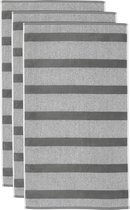 Beddinghouse Sheer Stripe set van 3 Douchehanddoeken - 60x110 cm - Antraciet