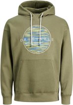 Jack & Jones Trui Jormilton Sweat Hood 12193638 Martini Olive/relaxed Mannen Maat - XL